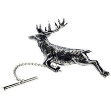 Springing Stag English Pewter Tie Tac / Tack - XTTTA60