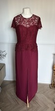 Jenny Packham Size 14 Burgundy Occasion Dress. Never Worn. Wedding/Ball/cruise
