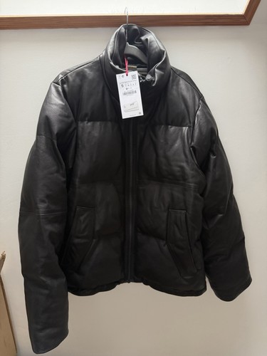 Zara srpls leather puffer - leather,