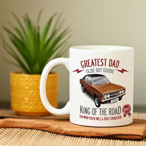 Personalised ford cortina mug - ford,