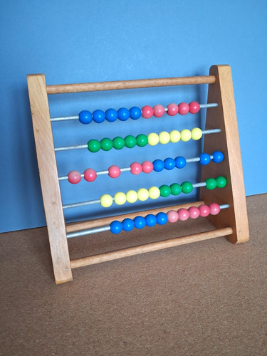Vintage wooden abacus counting - vintage,