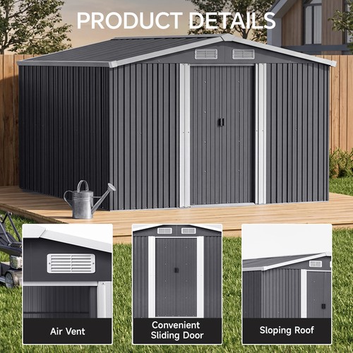 8ft galvanised garden - x,
