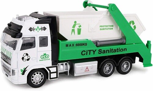 21cm pull back garbage - garbage, trucks