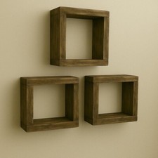 Rustic Wooden wall cube Shelves Shelving shelf Floating shelf Reclaimed