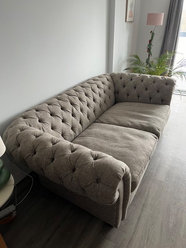 Large grey two-seater