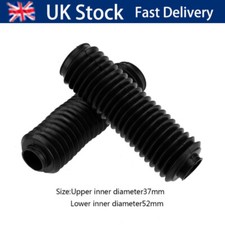 Black Rubber Front Fork Dust Cover Gaiters Gators Boots Universal For Motorcycle