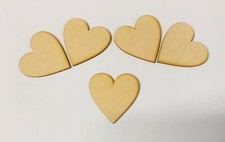 Laserkris Wooden Hearts 30x 30mm laser cut 3mm Mdf  50 x pack Craft Shape Blank