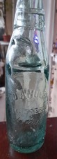 EDWARDIAN AQUA SODA CODD BOTTLE