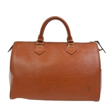 LOUIS VUITTON LV Logo Speedy 30 Travel Hand Bag Epi Leather Brown M43003 85DA028
