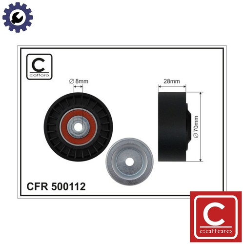 Deflectionguide pulley vribbed - deflectionguide,