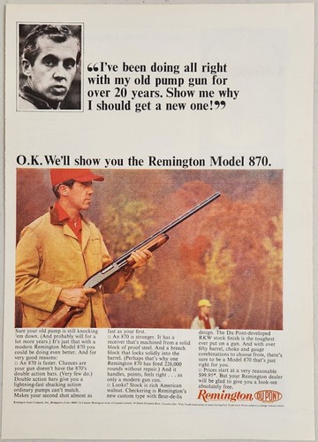 1965 print remington model - ad,