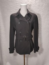 Unbranded Brown Double-Breasted Suit Jacket Belt/Pockets 96% Wool Sz M Womens