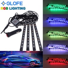 RGB 16 Color 48 LED Neon USB Wireless APP Music Control Car Interior Strip Light