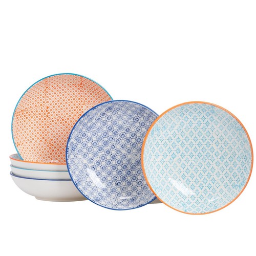 Large hand printed - pasta, bowls