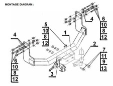Flange Neck Tow Bar For VW LT