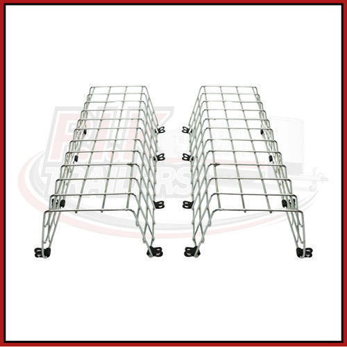 Pair wire mesh lamp guards - of,