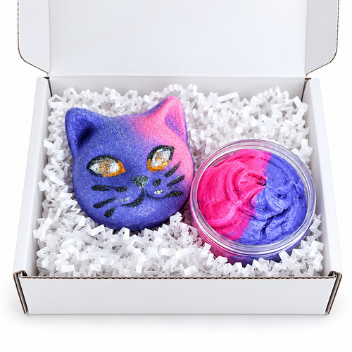 Cat bath bomb set - set, whipped