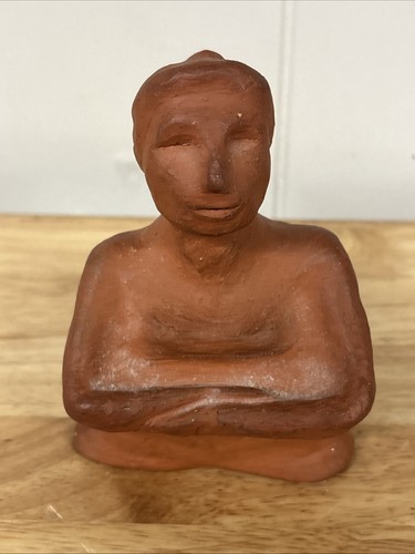 Vintage terracotta woman bust - vintage,