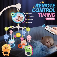 Baby Musical Crib Bed Bell Cot