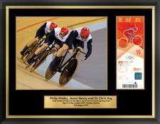 London 2012 Olympics Collectors Edition Ticket & Premium Framed Cycling Photos
