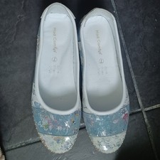 Mod Comfys L 298 Ladies Leather Slip On Casual Floral Ballet Pump Shoes uk7 eu40