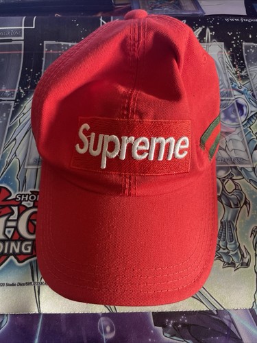 Red supreme box baseball cap - box,