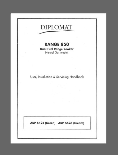 Diplomat range 850 oven - 850,