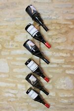 Wooden Oak Wine Barrel Stave Wine Rack Wall Mounted - 6 Bottle Holder