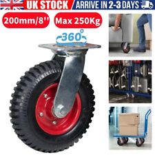 200mm / 8" Heavy Duty Castor 360° Swivel Wheel Industrial Trolley / Cart Caster.