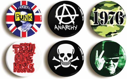 Punk rock badges - punk, buttons