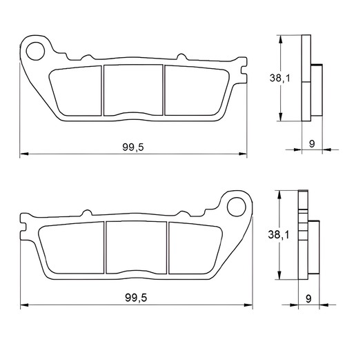 Rear recessed brake - rear,
