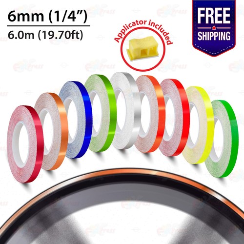 6mm pin stripe - 1/4", car