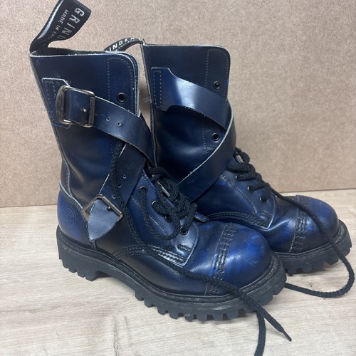 Grinders boots blue - black, made
