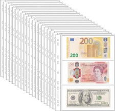 60 Pockets Banknote Sleeves -