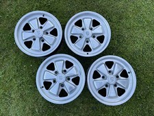 Porsche Fuchs Wheels - Set of 4 - Genuine All Chrome + Centre Caps - 911,  5 Lug