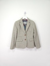Joules Jacket Size 10 Grey Portman Blazer Hacking Speckled Wool Tweed Country