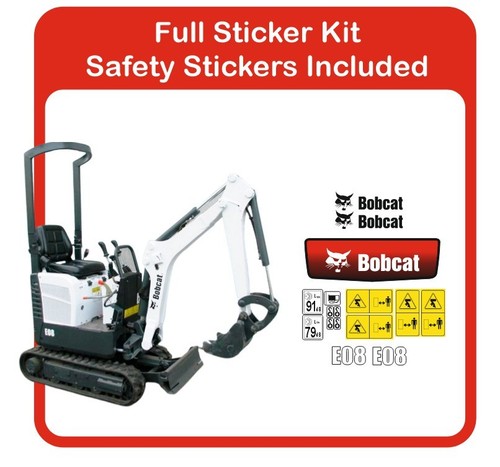 Bobcat e08 sticker - e08, decal