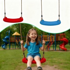 Kids Outdoor Swing Seat Toy Adjustable Rope Garden Playground Hanging Chair Gift