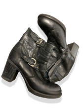 Vintage black belstaff women's leather boot size 38| SKU 831