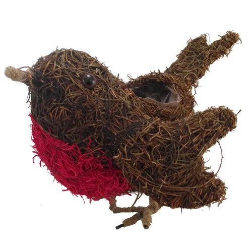 30cm christmas robin - christmas, planter