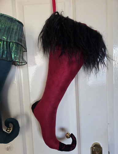 Elf boot christmas stocking - boot,