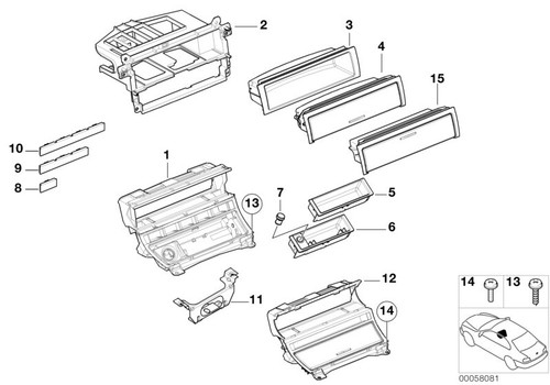 Bmw genuine switch centre - bmw,