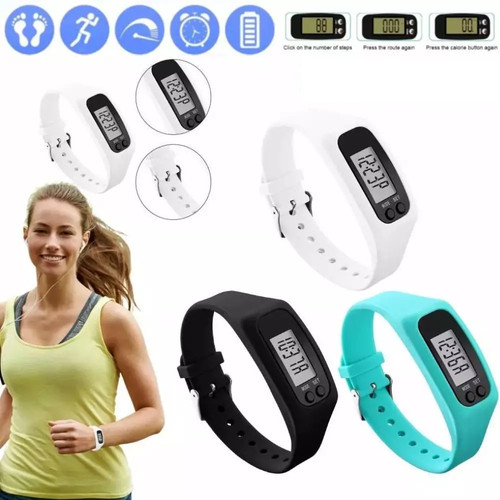 Led pedometer bracelet step - led,