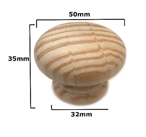 Wood door knobs - wood, pine