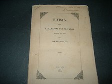 1856 NANNUCCI RIVISTA COLLAZIONI DEI SS. PADRI TELESFORO BINI ACCADEMIA CRUSCA