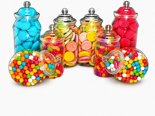 Plastic sweet jars - sweet, 8