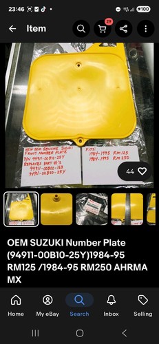 Suzuki rm250 front - front, number