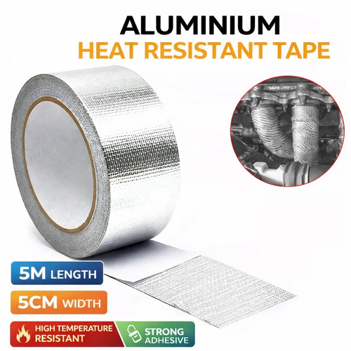 Silver exhaust heat wrap - exhaust,