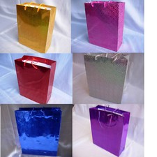 10 Shiny Paper Carrier Present Gift Bags Christmas Wedding Birthday party 4 size