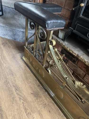 Antique brass club fender - club,